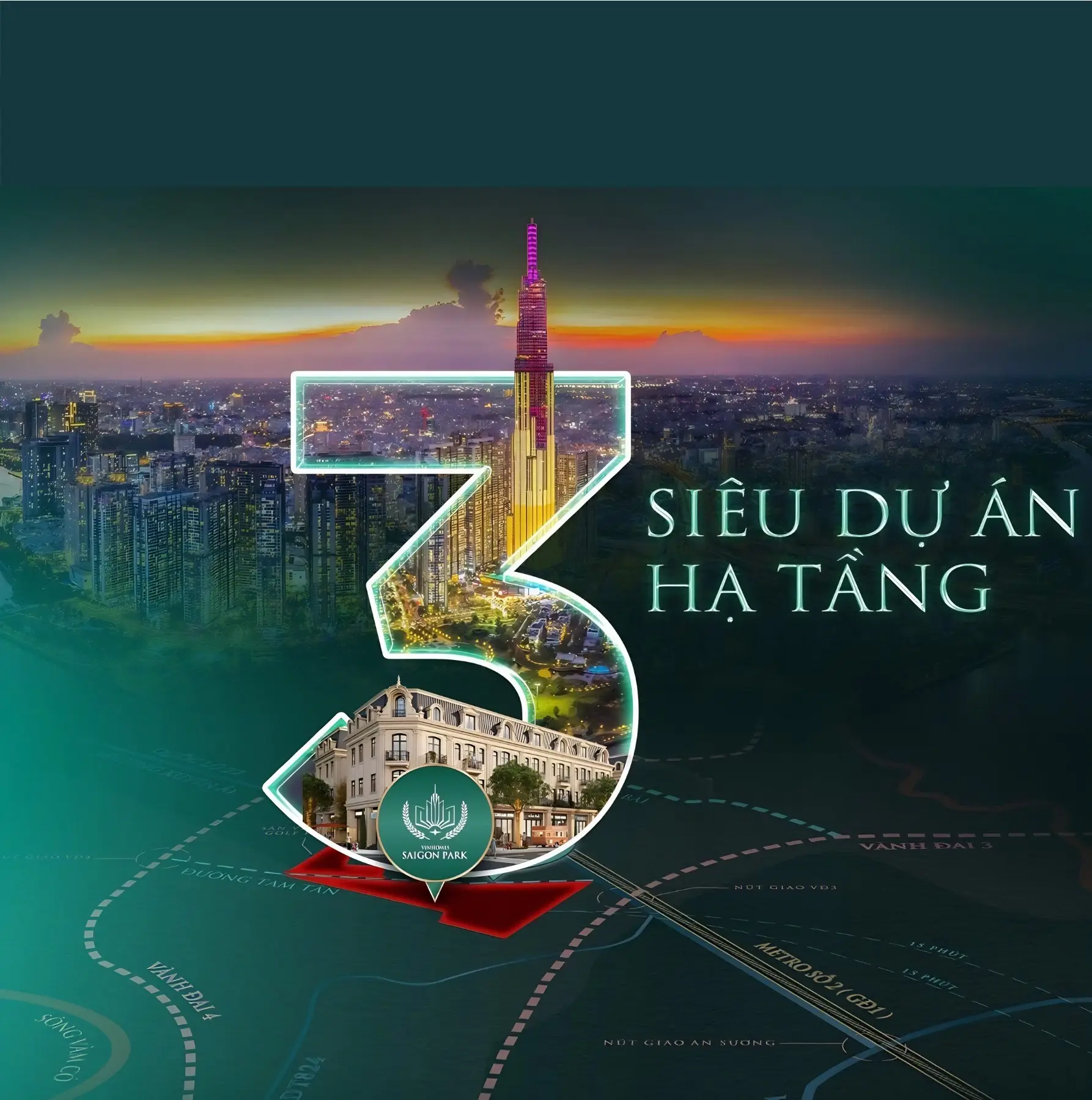 3 Siêu dự án hạ tần Vinhomes Saigon Park